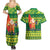 Cook Islands Christmas Couples Matching Summer Maxi Dress and Hawaiian Shirt Surfing Santa Mere Kiritimiti - Polynesian Pride