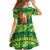 Cook Islands Christmas Family Matching Short Sleeve Bodycon Dress and Hawaiian Shirt Surfing Santa Mere Kiritimiti - Polynesian Pride