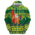 Cook Islands Christmas Hoodie Surfing Santa Mere Kiritimiti - Polynesian Pride