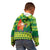 Cook Islands Christmas Kid Hoodie Surfing Santa Mere Kiritimiti - Polynesian Pride