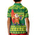 Cook Islands Christmas Kid Polo Shirt Surfing Santa Mere Kiritimiti - Polynesian Pride