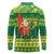 Cook Islands Christmas Long Sleeve Polo Shirt Surfing Santa Mere Kiritimiti - Polynesian Pride