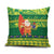 Cook Islands Christmas Pillow Cover Surfing Santa Mere Kiritimiti - Polynesian Pride