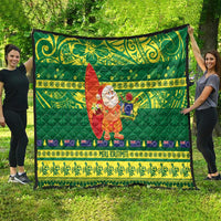 Cook Islands Christmas Quilt Surfing Santa Mere Kiritimiti - Polynesian Pride