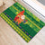 Cook Islands Christmas Rubber Doormat Surfing Santa Mere Kiritimiti - Polynesian Pride