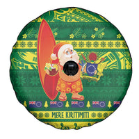 Cook Islands Christmas Spare Tire Cover Surfing Santa Mere Kiritimiti - Polynesian Pride
