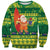 Cook Islands Christmas Sweatshirt Surfing Santa Mere Kiritimiti - Polynesian Pride