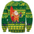 Cook Islands Christmas Sweatshirt Surfing Santa Mere Kiritimiti - Polynesian Pride
