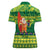 Cook Islands Christmas Women Polo Shirt Surfing Santa Mere Kiritimiti - Polynesian Pride