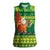Cook Islands Christmas Women Sleeveless Polo Shirt Surfing Santa Mere Kiritimiti - Polynesian Pride