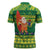 Cook Islands Christmas Zipper Polo Shirt Surfing Santa Mere Kiritimiti - Polynesian Pride