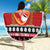 French Polynesia Christmas Beach Blanket Tiare Chilling Santa Oaoa I teie Noera - Polynesian Pride