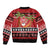 French Polynesia Christmas Bomber Jacket Tiare Chilling Santa Oaoa I teie Noera - Polynesian Pride