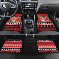French Polynesia Christmas Car Mats Tiare Chilling Santa Oaoa I teie Noera - Polynesian Pride