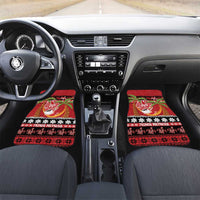 French Polynesia Christmas Car Mats Tiare Chilling Santa Oaoa I teie Noera - Polynesian Pride