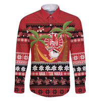 French Polynesia Christmas Family Matching Puletasi and Hawaiian Shirt Tiare Chilling Santa Oaoa I teie Noera - Polynesian Pride