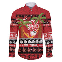 French Polynesia Christmas Family Matching Summer Maxi Dress and Hawaiian Shirt Tiare Chilling Santa Oaoa I teie Noera - Polynesian Pride