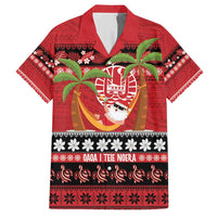 French Polynesia Christmas Hawaiian Shirt Tiare Chilling Santa Oaoa I teie Noera - Polynesian Pride