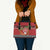 French Polynesia Christmas Leather Bag Tiare Chilling Santa Oaoa I teie Noera - Polynesian Pride