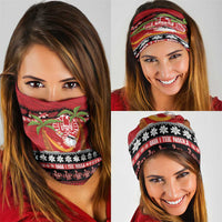 French Polynesia Christmas Neck Gaiter Tiare Chilling Santa Oaoa I teie Noera - Polynesian Pride