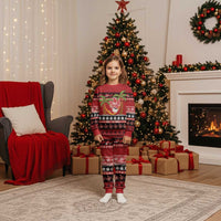French Polynesia Christmas Pajama Set Tiare Chilling Santa Oaoa I teie Noera - Polynesian Pride