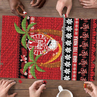 French Polynesia Christmas Puzzle Tiare Chilling Santa Oaoa I teie Noera - Polynesian Pride