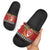 French Polynesia Christmas Slide Sandals Tiare Chilling Santa Oaoa I teie Noera - Polynesian Pride