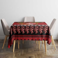 French Polynesia Christmas Tablecloth Tiare Chilling Santa Oaoa I teie Noera - Polynesian Pride