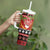 French Polynesia Christmas Tumbler With Handle Tiare Chilling Santa Oaoa I teie Noera - Polynesian Pride