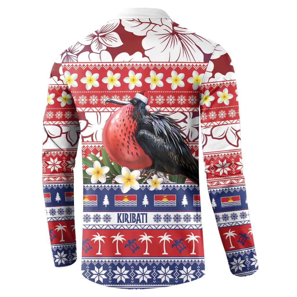 Kiribati Christmas Button Sweatshirt Frigatebird Santa Tekeraoi n te Kiritimati - Polynesian Pride