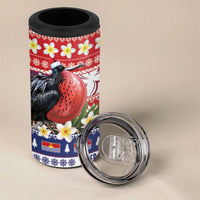 Kiribati Christmas 4 in 1 Can Cooler Tumbler Frigatebird Santa Tekeraoi n te Kiritimati - Polynesian Pride