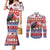 Kiribati Christmas Couples Matching Mermaid Dress and Long Sleeve Button Shirt Frigatebird Santa Tekeraoi n te Kiritimati - Polynesian Pride