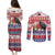 Kiribati Christmas Couples Matching Puletasi and Long Sleeve Button Shirt Frigatebird Santa Tekeraoi n te Kiritimati - Polynesian Pride