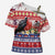 Kiribati Christmas Cross Shoulder Shirt Frigatebird Santa Tekeraoi n te Kiritimati - Polynesian Pride