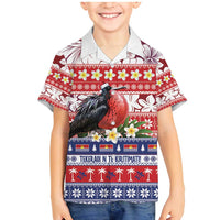Kiribati Christmas Family Matching Mermaid Dress and Hawaiian Shirt Frigatebird Santa Tekeraoi n te Kiritimati - Polynesian Pride
