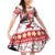 Kiribati Christmas Family Matching Off Shoulder Short Dress and Hawaiian Shirt Frigatebird Santa Tekeraoi n te Kiritimati - Polynesian Pride