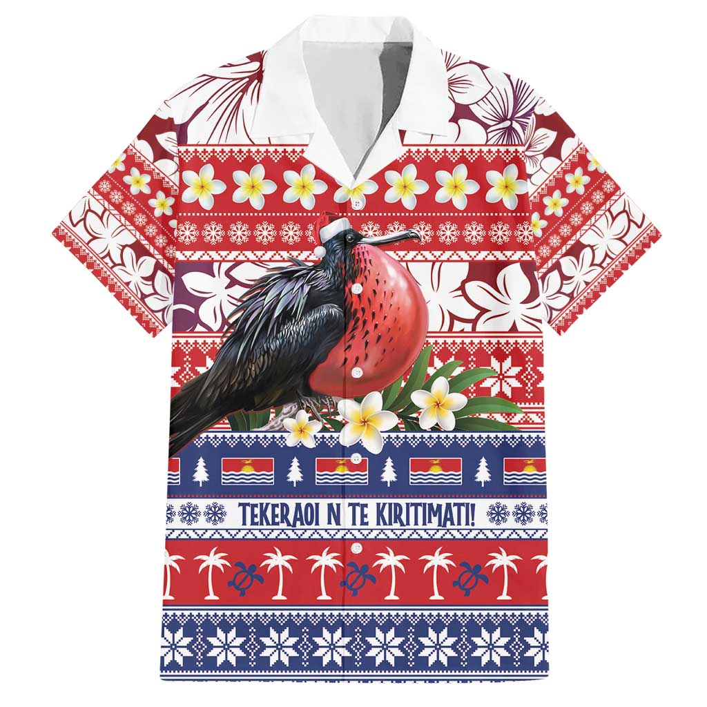 Kiribati Christmas Hawaiian Shirt Frigatebird Santa Tekeraoi n te Kiritimati - Polynesian Pride