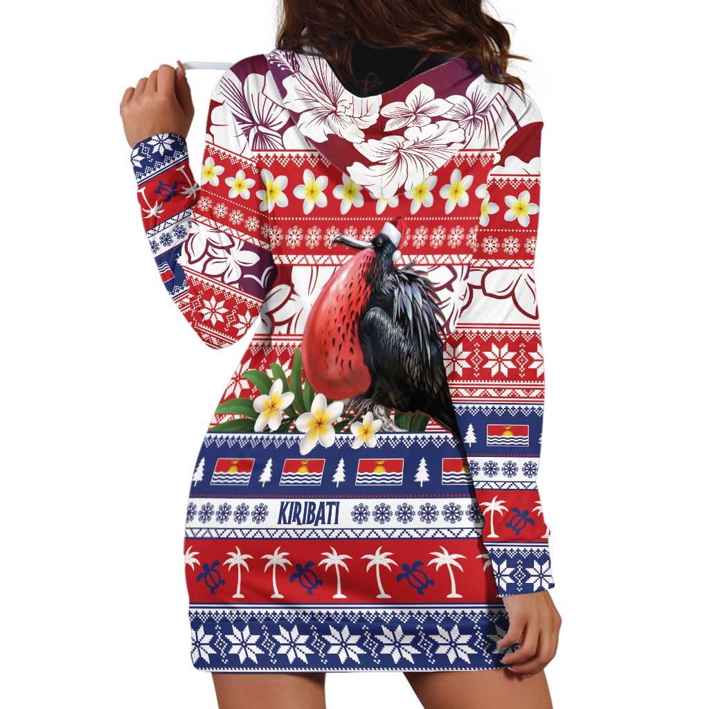 Kiribati Christmas Hoodie Dress Frigatebird Santa Tekeraoi n te Kiritimati - Polynesian Pride