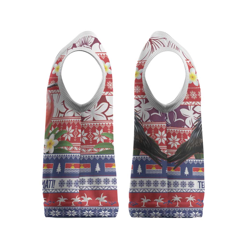 Kiribati Christmas Knitted V-Neck Vest Frigatebird Santa Tekeraoi n te Kiritimati - Polynesian Pride