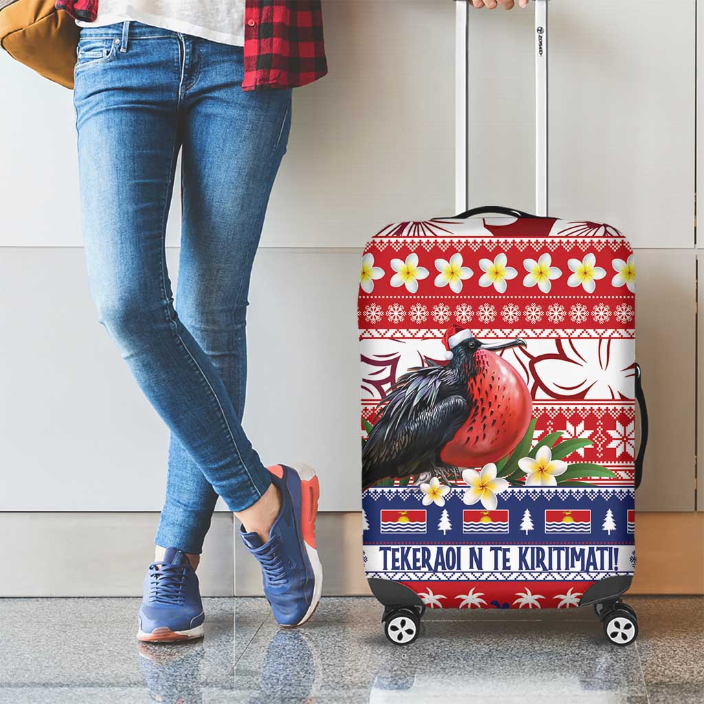 Kiribati Christmas Luggage Cover Frigatebird Santa Tekeraoi n te Kiritimati - Polynesian Pride