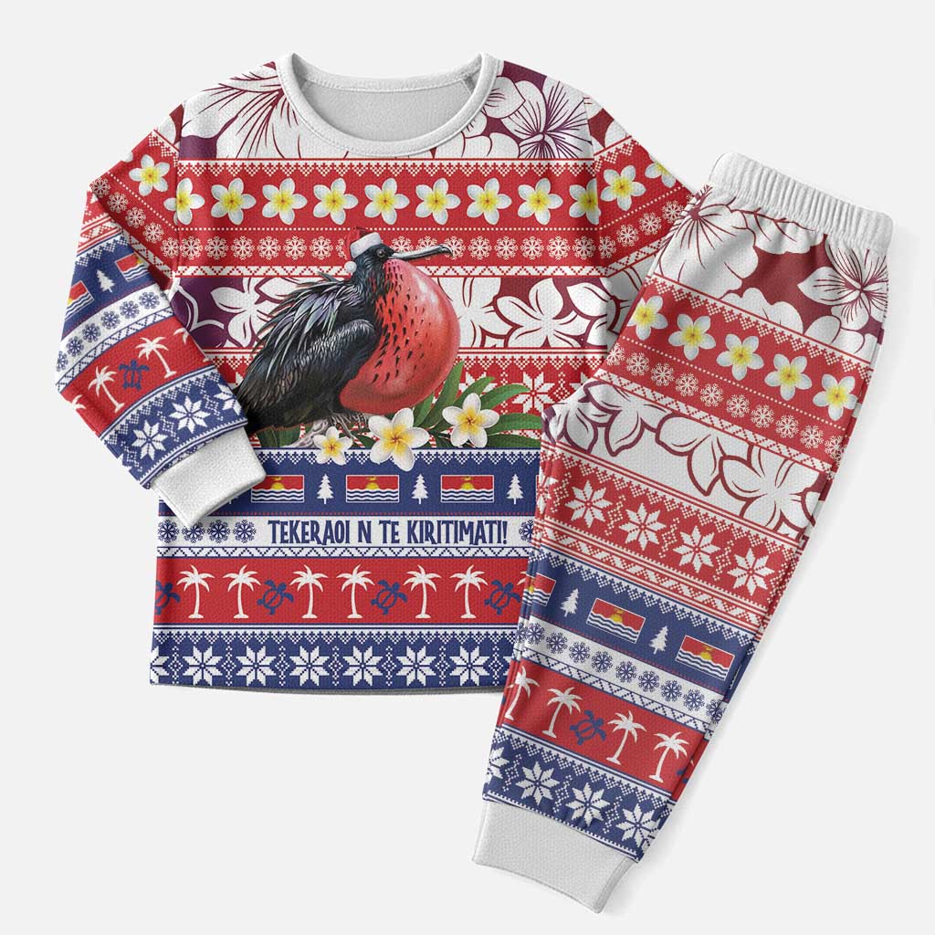 Kiribati Christmas Pajama Set Frigatebird Santa Tekeraoi n te Kiritimati - Polynesian Pride