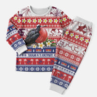 Kiribati Christmas Pajama Set Frigatebird Santa Tekeraoi n te Kiritimati - Polynesian Pride