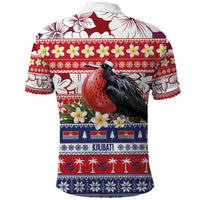 Kiribati Christmas Polo Shirt Frigatebird Santa Tekeraoi n te Kiritimati - Polynesian Pride