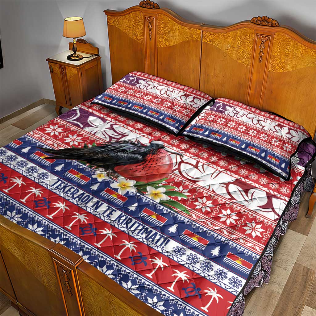 Kiribati Christmas Quilt Bed Set Frigatebird Santa Tekeraoi n te Kiritimati - Polynesian Pride