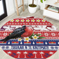 Kiribati Christmas Round Carpet Frigatebird Santa Tekeraoi n te Kiritimati - Polynesian Pride