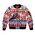 Kiribati Christmas Sleeve Zip Bomber Jacket Frigatebird Santa Tekeraoi n te Kiritimati - Polynesian Pride