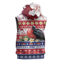 Kiribati Christmas Sleeveless Hoodie Frigatebird Santa Tekeraoi n te Kiritimati - Polynesian Pride