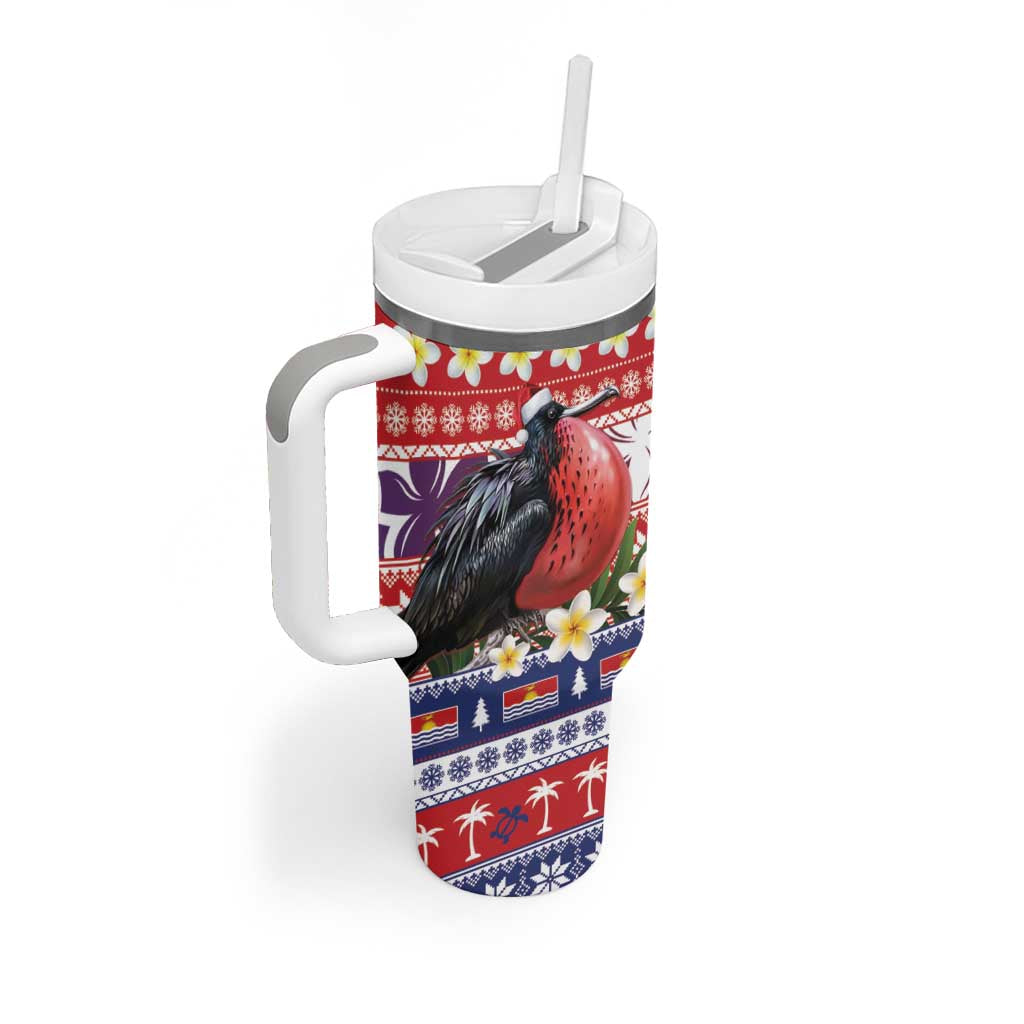 Kiribati Christmas Tumbler With Handle Frigatebird Santa Tekeraoi n te Kiritimati - Polynesian Pride