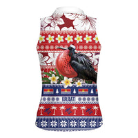 Kiribati Christmas Women Sleeveless Polo Shirt Frigatebird Santa Tekeraoi n te Kiritimati - Polynesian Pride