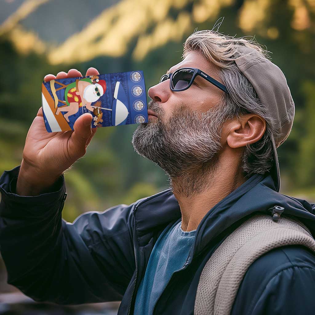 Marshall Islands Christmas 4 in 1 Can Cooler Tumbler Beachy Santa Monono ilo raaneoan Nejin - Polynesian Pride